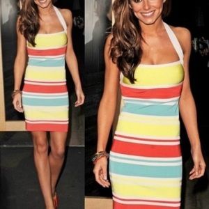 Vintage Herve Leger striped dress size XXS but will fit up to size XS